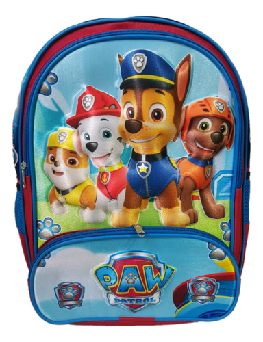 Mochila Paw Patrol 3d Escolar Primaria M-50 Mediana