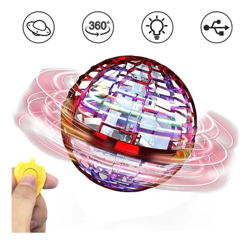 Bola Voadora Pro Lights Boomerang Spinner Dynamic Rgb Flynov Cor Pink+Magic Stick