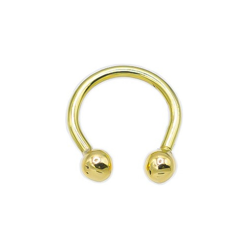 Piercing Aro Bull Oro 18k Bolita 3mm Liso Copawa Joyas®