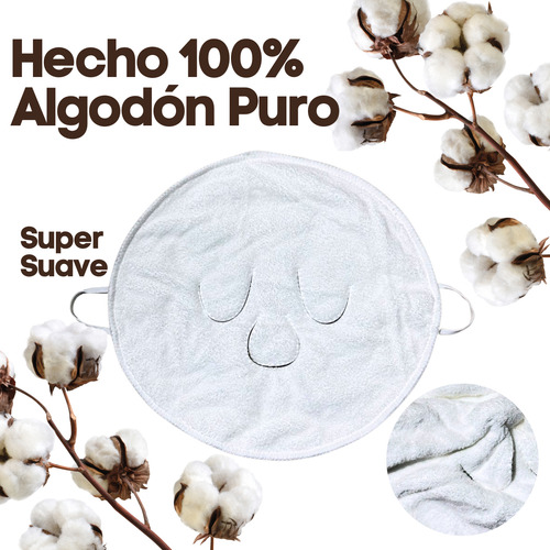 2 Cuidado Facial Toalla Absorbente 100% Algodón Limpieza F Momento de aplicación Día/Noche Tipo de piel Todo tipo de piel