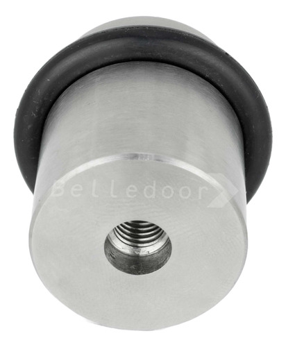 Kit 4 Batedor De Porta 4cm Inox Com Borracha Fixado Chão