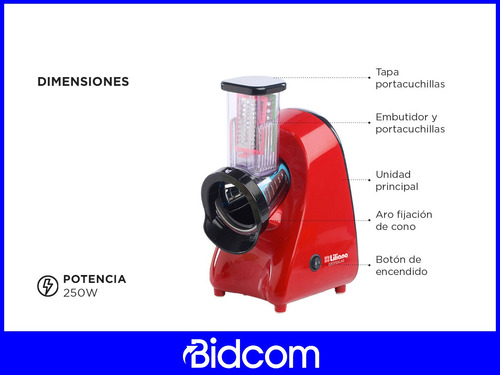 Multi Rallador Electrico Liliana Easysalad Asm100 4cuchillas