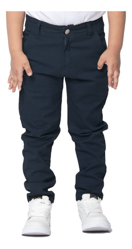 Pantalon Niño Corte Chino Semi-chupin Elastizado Talle 4-16