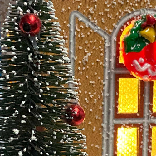 Casinha Gengibre De Luxo 22cm Led Mini Árvore Natal Biscoito