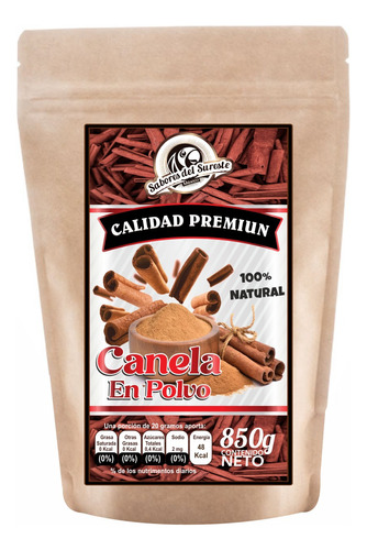 Canela En Polvo Natural Calidad Premium 850g