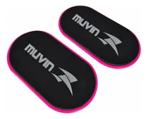 Comprar Muvin Disco de Deslizamento - 01 Par - Treinamento Funcional - Pilates - Equilíbrio - Exercício - Fortalecimento Muscular - Adominal Core Sliders Plástico de Alta Resistência - Leve Preto\u002FPink