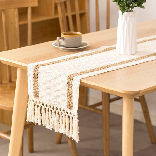 Mantel De Mesa Bohemio Y Rústico Con Flecos Para
