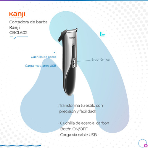 Combo Cortadora De Pelo Kanji + Cortadora De Barba