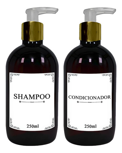 Kit Banho 2 Frascos Pet Ambar Shampoo Condicionador - 250ml