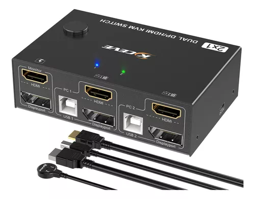 Switch KVM HDMI 2 Puertos USBC - 4K 60Hz - Conmutadores KVM