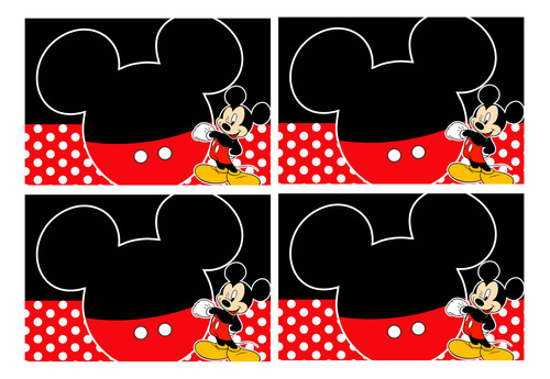 Kit Imprimible Cumpleaños Mickey Mouse Rojo
