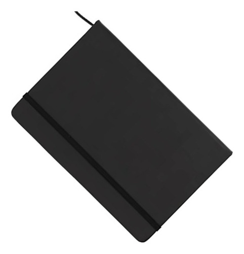 Cuaderno A5 Negro Cómodo Para Escribir, Funda De Piel Sintét