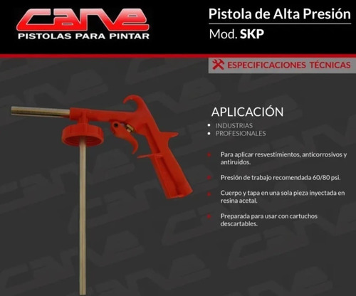 Pistola Soplete De Succión Alta Presion Anticorrosivos Cane