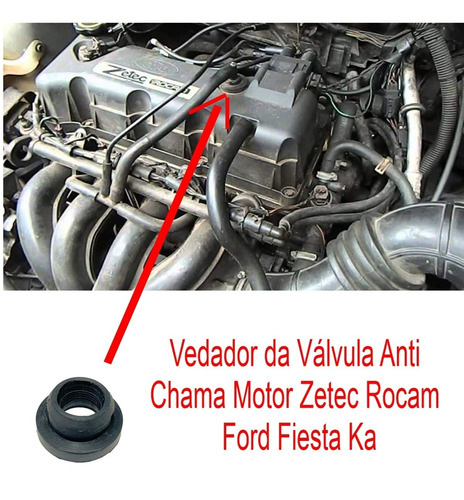Borracha Válvula Anti Chama Motor Ford Fiesta Ka Zetec Rocam