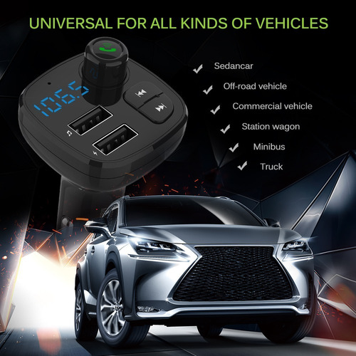 Transmisor Fm Onever 21 Receptor Bluetooth Micro Sd, Usb