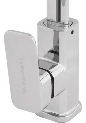 Mezcladora Monomando Para Fregadero Premium Munich Mf-1041 Acabado Cromado Premium Color Gris