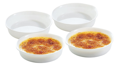 Cuisine Carine Juego De 4 Bowls Moldes De Opal Para Horno Color Blanco