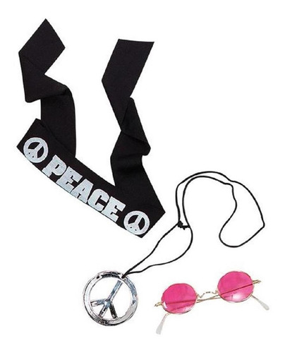 Conjunto De Accesorios De Disfraz Hippie Para Mujer Y