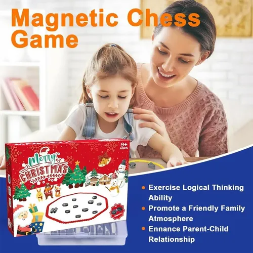 Juego De Ajedrez Magnético De Viaje Con 24 Imanes | Estrategia Portátil Para Familia Y Amigos | Ideal Para Acampar Y Fiestas