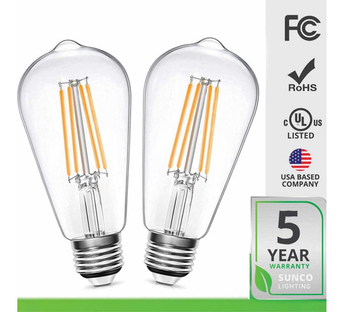 Foco Bombilla Led Vintage E26 E27 Standard Blanco Cálido