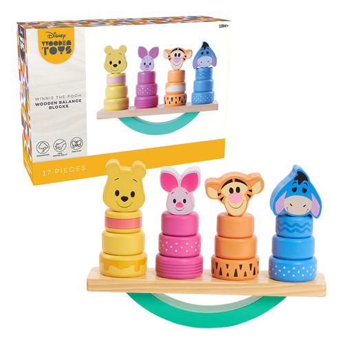 Wooden Toys Bloques De Equilibrio Winnie The Pooh, J.