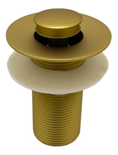 Kit Válvula Lavatório Click + Acabamento De Registro Dourada Acabamento Fosco Cor Dourado