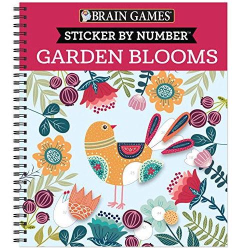 Book : Brain Games - Sticker By Number Garden Blooms -...