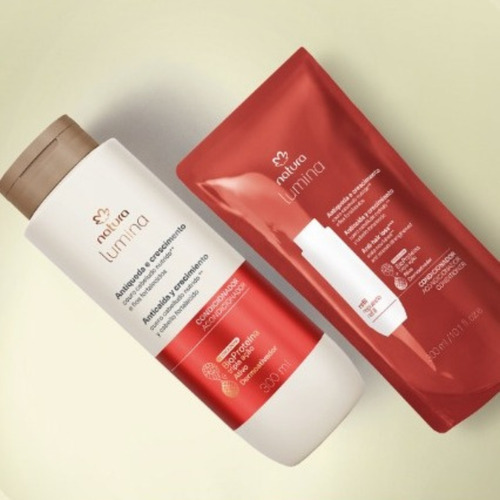 Kit Condicionador Com Refil Lumina Antiqueda E Crescimento