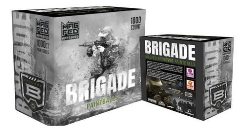 Caja Paintballs Magfed Brigade 1000 Piezas Marcadora Gotcha