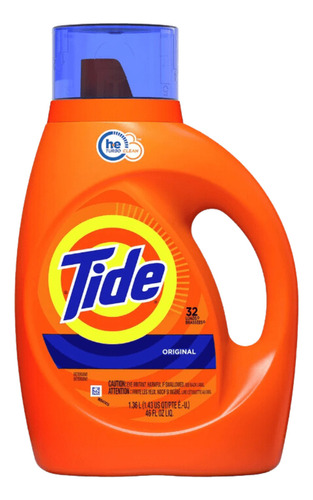 Tide Detergente Sabão Líquido Concentrado Lavar Roupas 1,36l