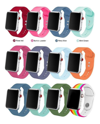Correa Silicon Para Apple Watch Mujer Hombre Dama Sport Band