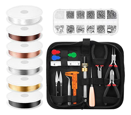 Kit De Herramientas Para Hacer Joyas, Alicates, Alambres,