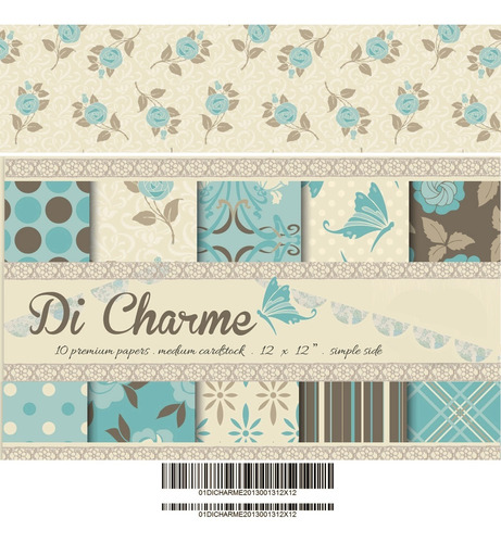 Di Charme 10 Papeles Para Scrapbooking 30x30cm