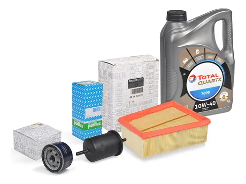 Kit Filtros + Aceite Total Quartz 7000 10w40 4l K4m