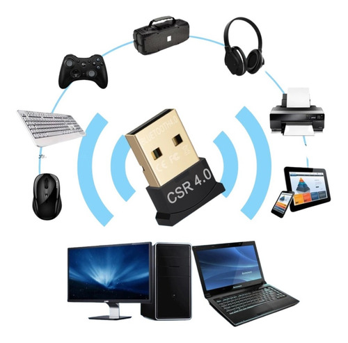Adaptador Bluetooth Conector Pc Dongle Usb Fone Ouvido 5.0