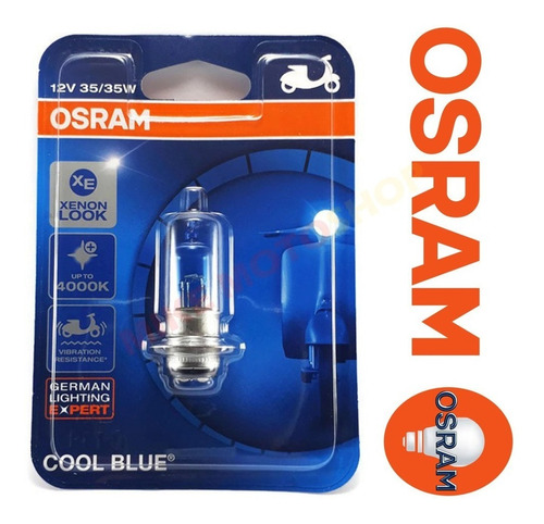 Bombillo Osram Cool Blue Moto 12v 35/35 4000k 