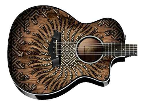 Skin Cgw Creativelab X Wood Adesivo Guitarra Violao Baixo