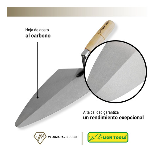 Cuchara Para Albañil Filadelfia 9 Pulgadas Mango Madera