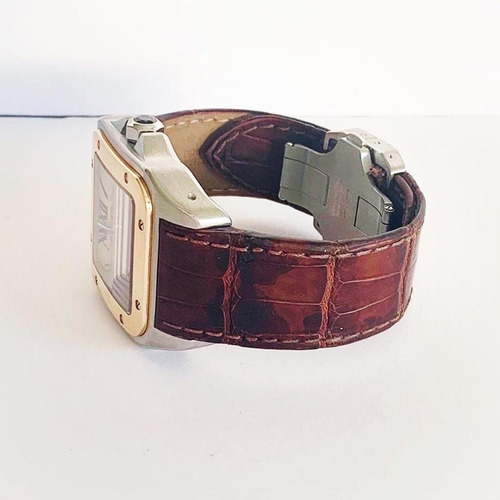 Cartier Santos 100 Xl Ouro & Aço Novíssimo