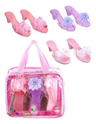 Zapatos Dress Up Royalty Para Niñas Y Niños Pequeños, Paquet