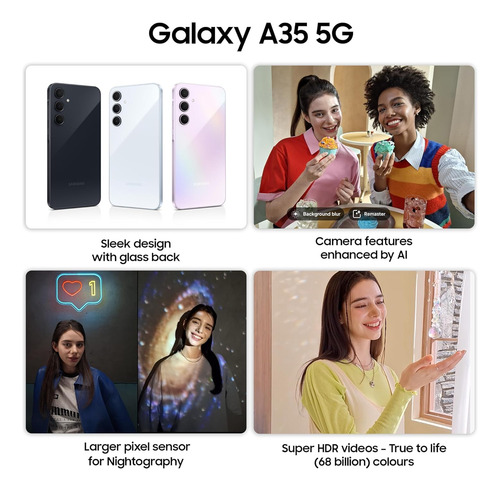 Smartphone Samsung Galaxy A35 5g A356e 128gb Awesome Ice Blu