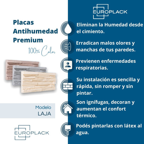 Placas Antihumedad Color + Colocacion