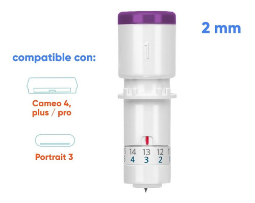 Silhouette Cuchilla De Corte Cameo 4 Portrait 3 Plotter 2mm