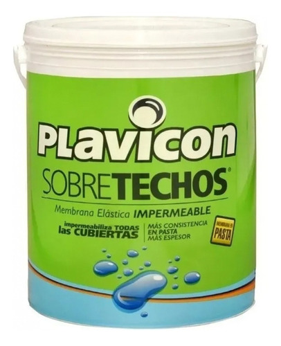 Membrana Elastica Impermeable Plavicon Sobretechos 20 Kg Color Blanco