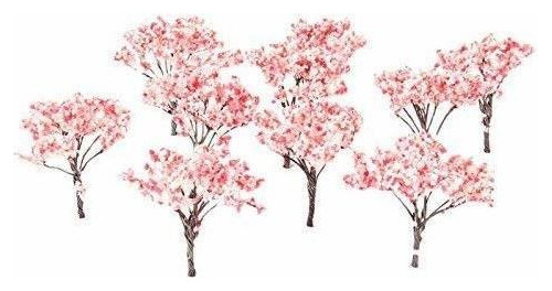 20pcs 6.5cm Blossom Cherry Ho Oo Escala Modelo Arboles Pa