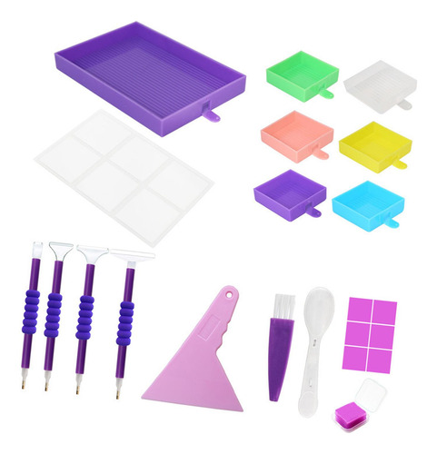 Kits De Bandejas De Pinturas De Diamantes 5d, Multicolor