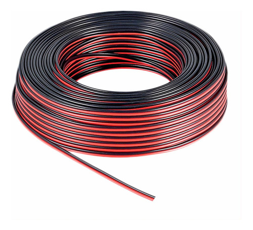 Cable Parlante Bafle Rojo Y Negro Rollo 100m 2x0,35mm X 2 U