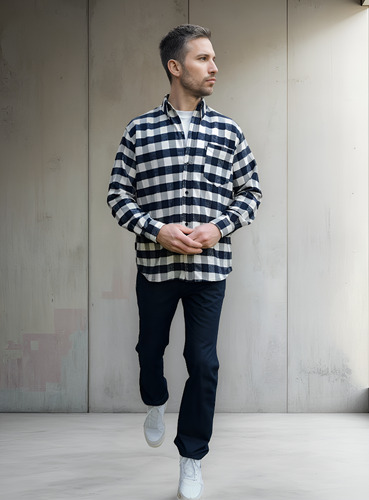 Camisa Leñadora Hombre Abrigada Cuadros