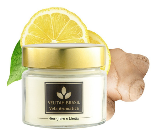 Imagem 2 de 2 de Vela Aromática Premium Gengibre E Limão 140g 30h Aromatizada