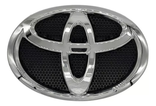 Logo Emblema Toyota 16 Cmts X 11 Cmts Fondo Negro